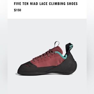 Five Ten NIAD Pink and Aqua Climbing Shoes